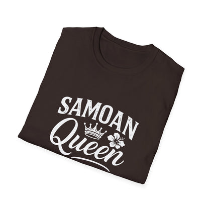 Charcoal unisex soft tee by The Print Bar featuring a Samoan Queen AU/NZ design, casual comfort, and versatile style.