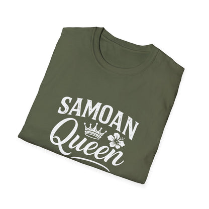 Charcoal unisex soft tee by The Print Bar featuring a Samoan Queen AU/NZ design, casual and comfortable unisex T-shirt.