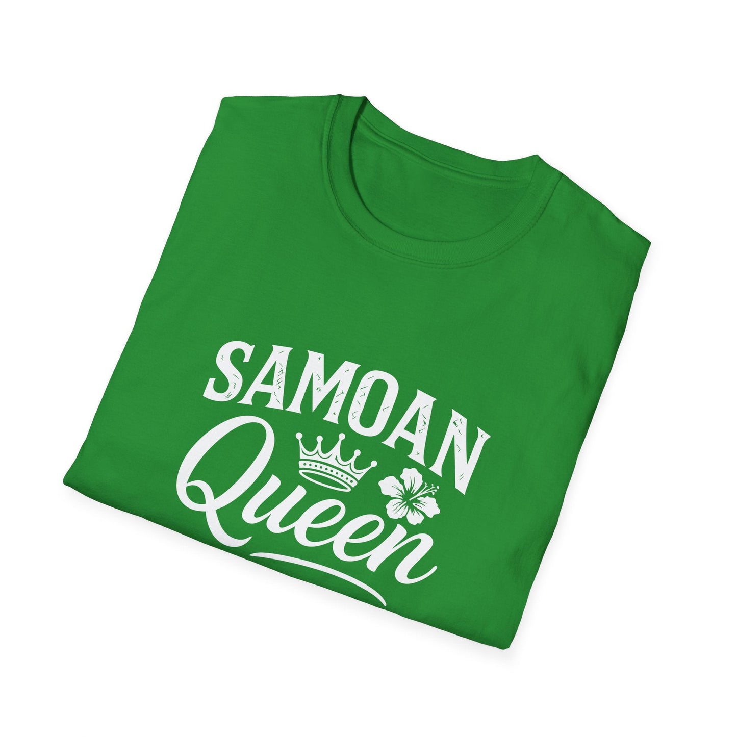 Charcoal soft unisex tee by The Print Bar featuring Samoan Queen AU/NZ design, casual and comfortable unisex shirt.