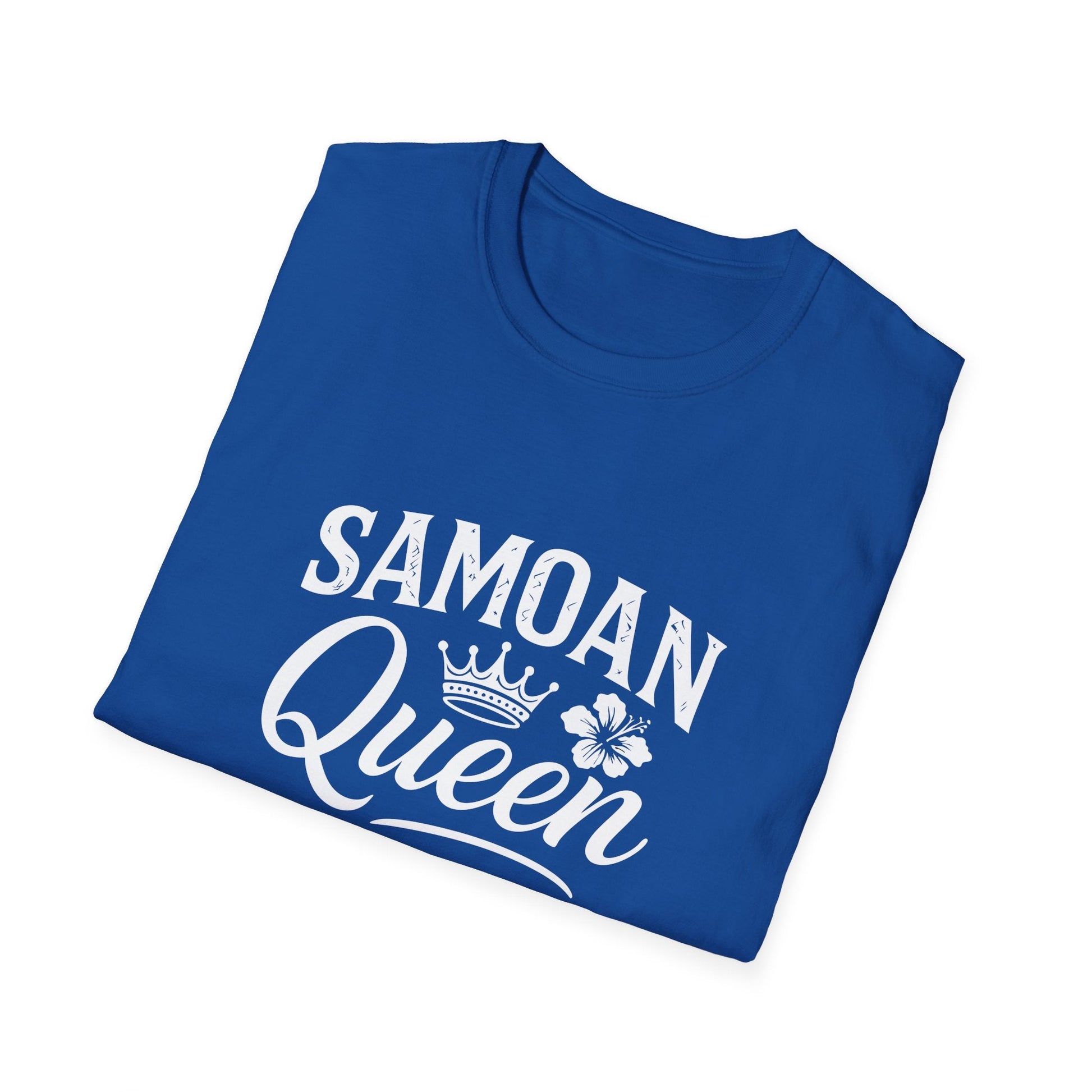 Charcoal soft unisex tee by The Print Bar featuring a Samoan Queen AU/NZ design, perfect casual wear for men and women.