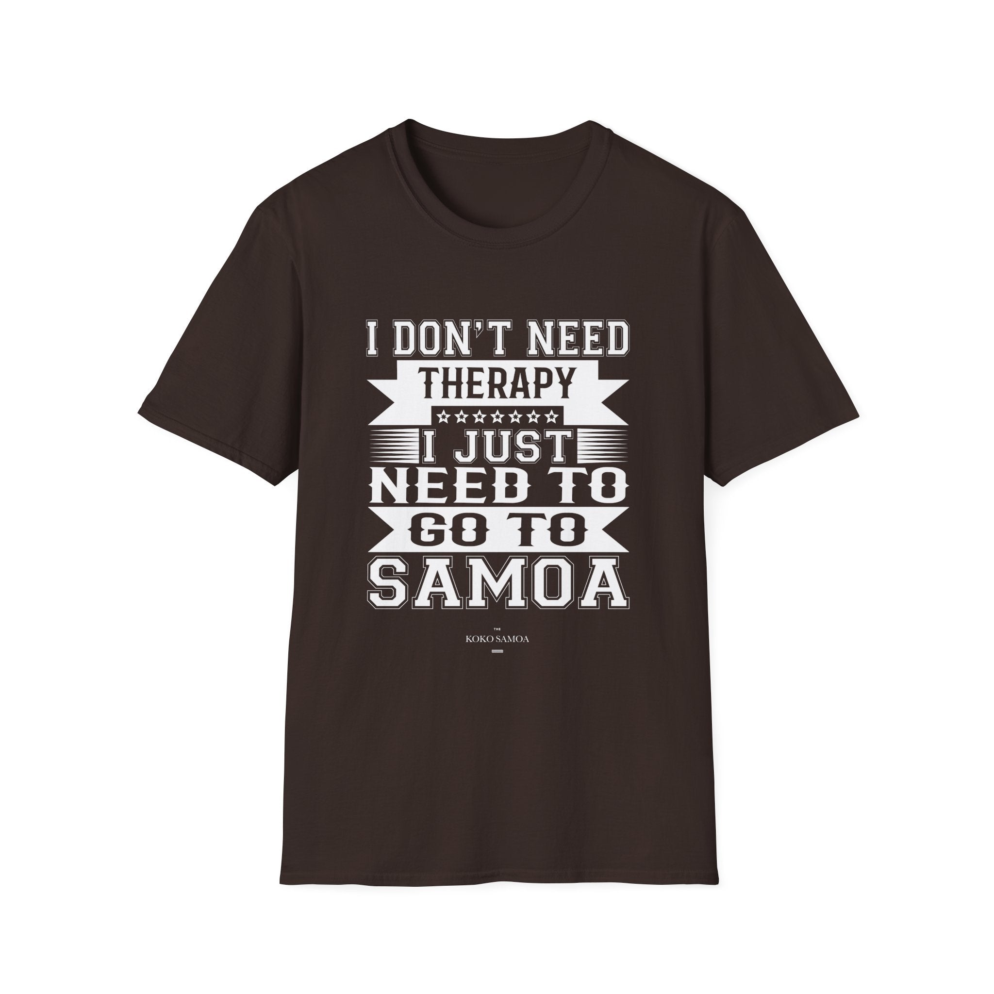 Charcoal unisex soft tee from The Print Bar featuring Samoan Therapy design, casual fit, perfect for everyday wear.
