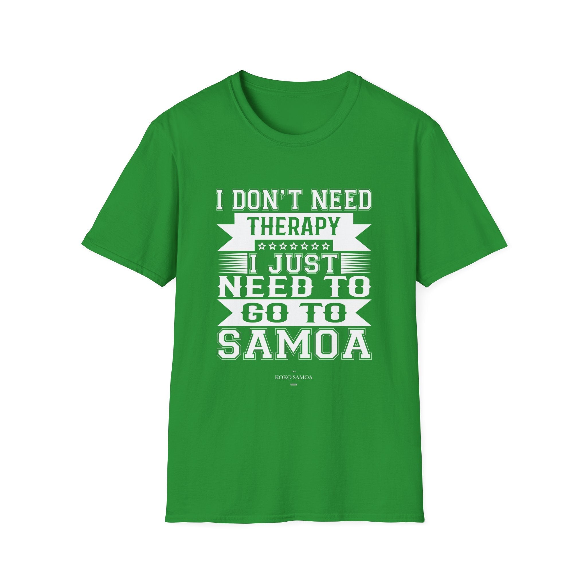 Charcoal unisex soft tee from The Print Bar featuring Samoan Therapy design, casual fit, perfect for everyday wear.