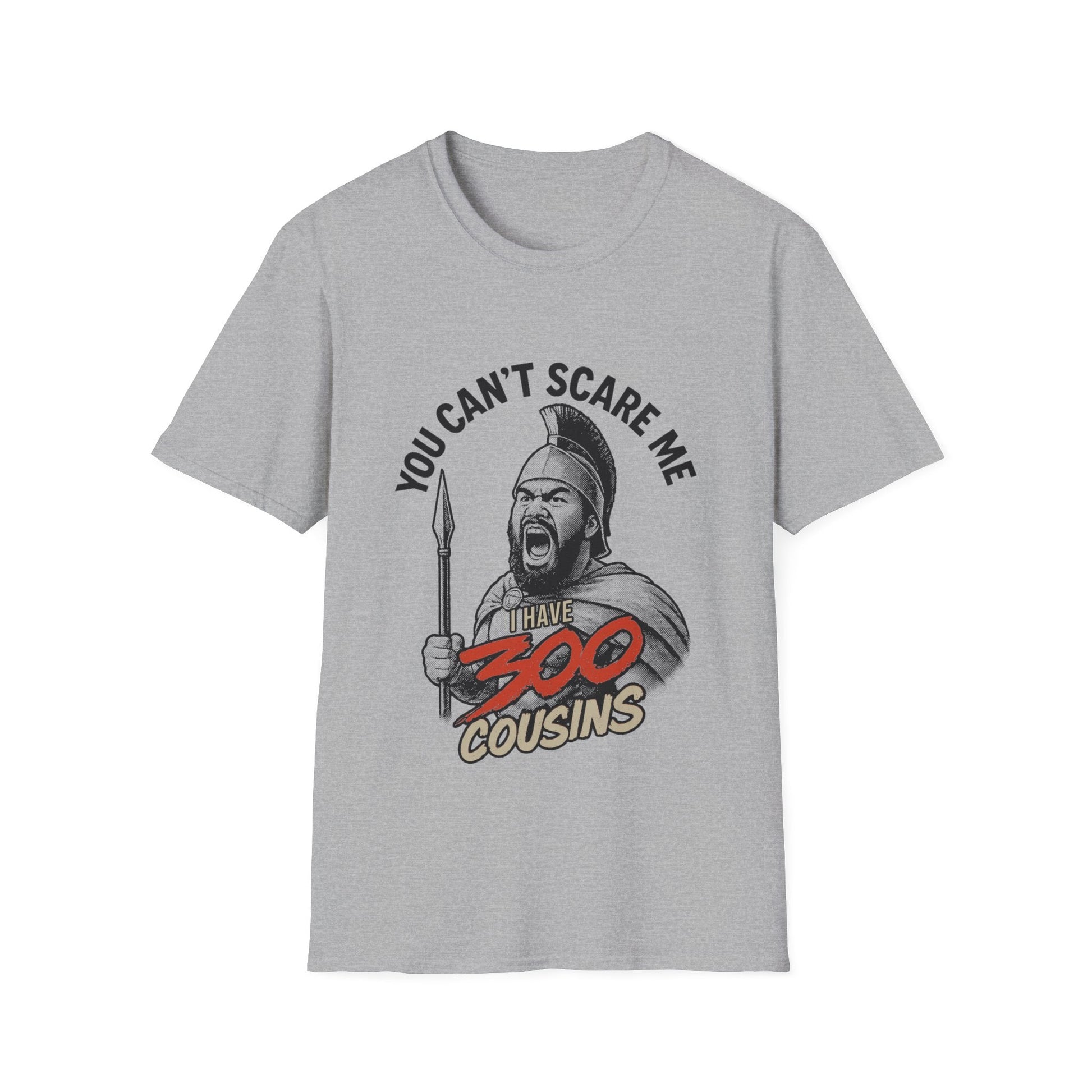 Light blue unisex soft tee from The Print Bar featuring the 300 Cousins design, perfect for casual wear in AU/NZ.