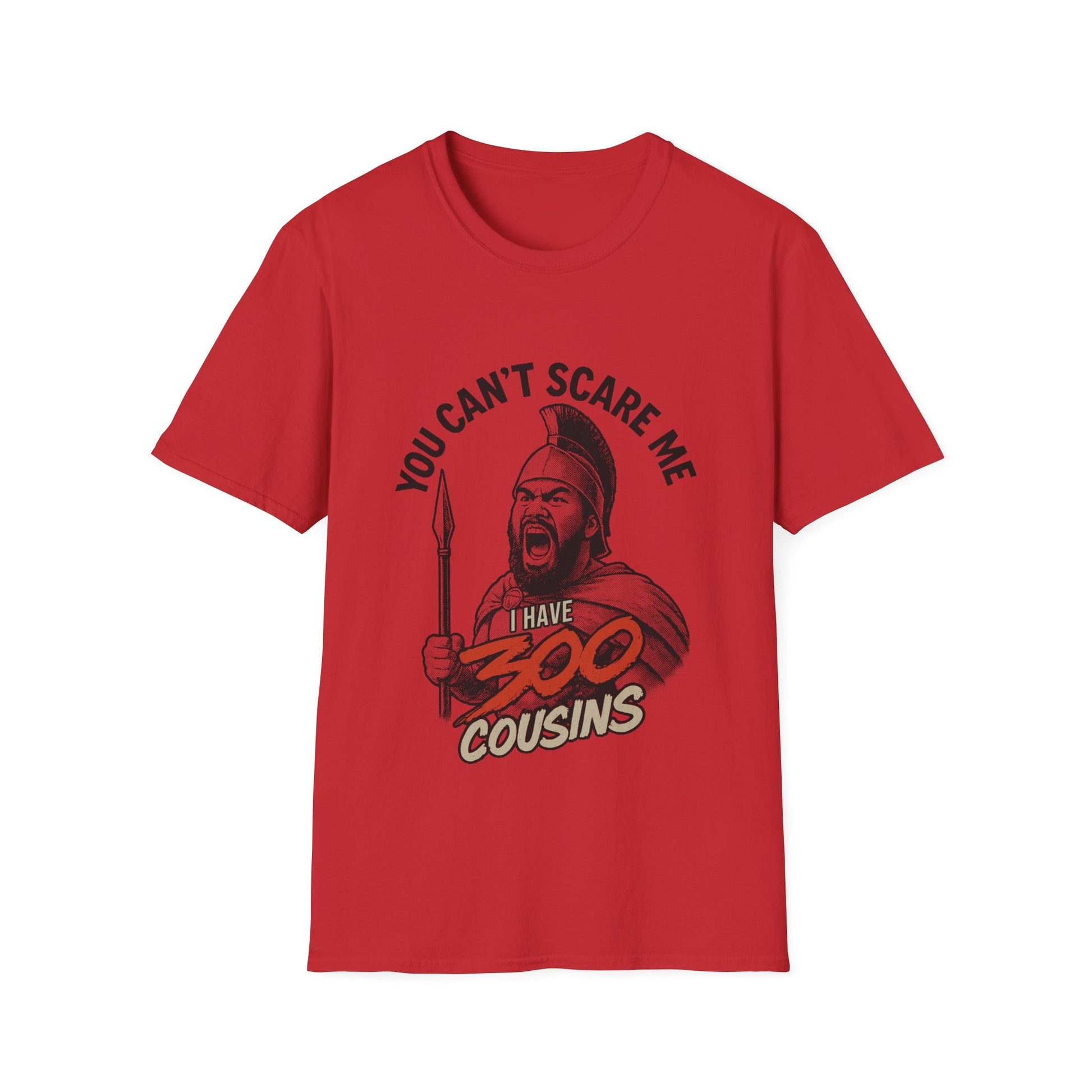 Light blue unisex soft tee from The Print Bar featuring the "300 Cousins" design, casual fit, perfect for everyday wear.