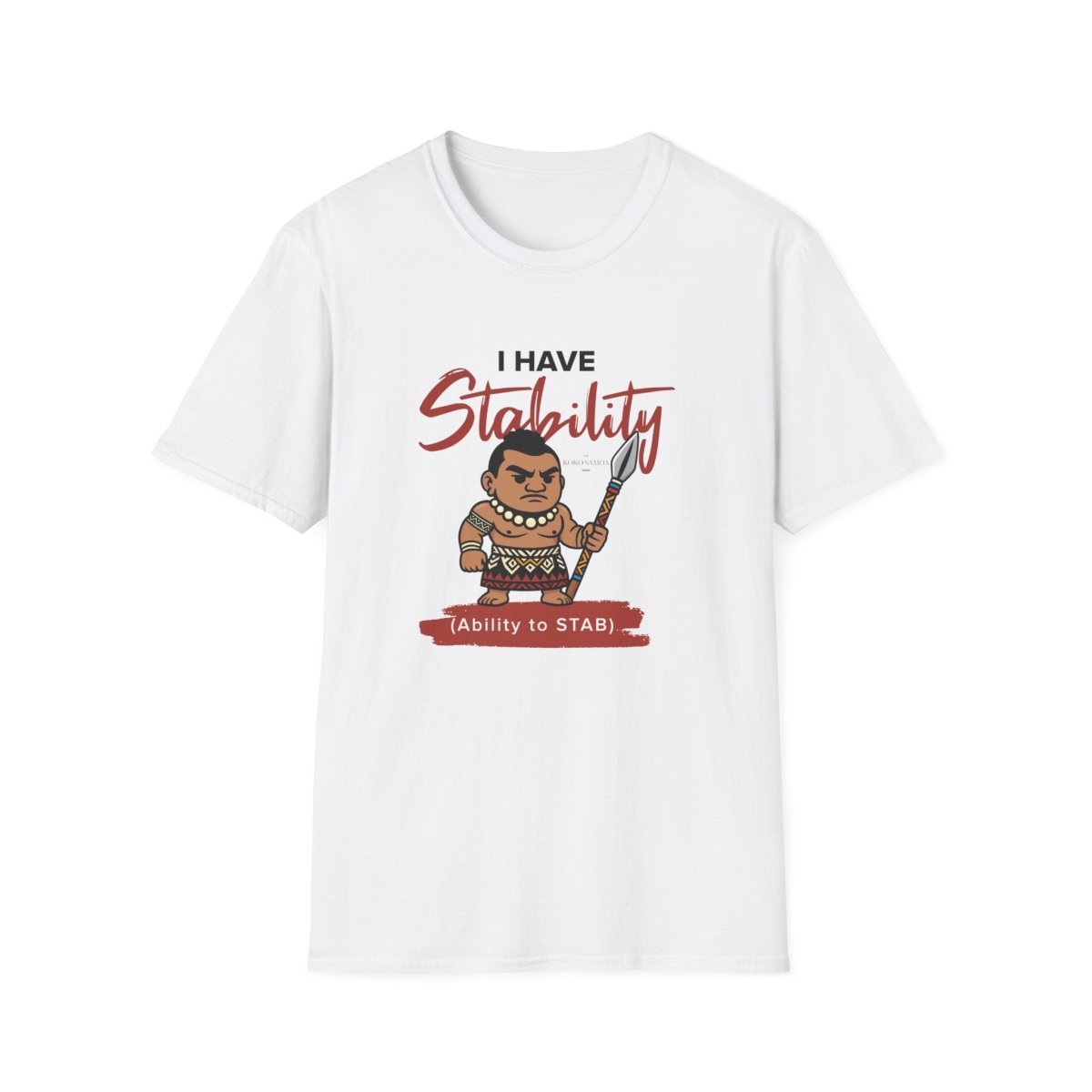 Light blue unisex soft tee by The Print Bar featuring personalized Stability design for AU/NZ, casual and comfortable clothing.