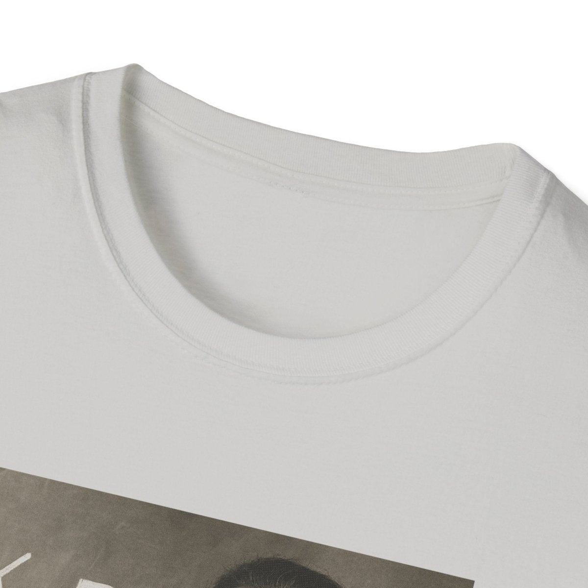 White unisex soft tee by The Print Bar featuring the K=FC² design, comfortable and casual for everyday wear.