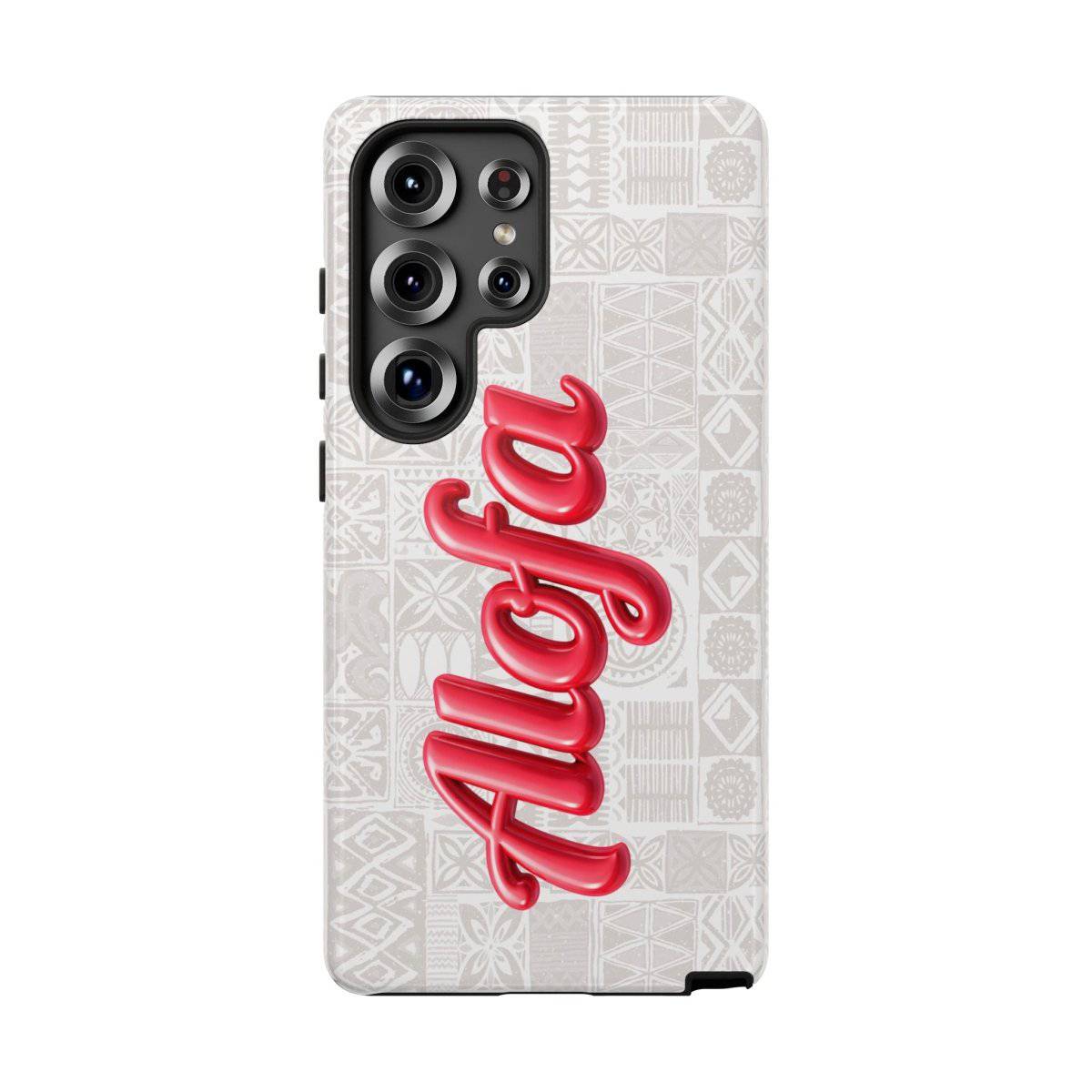 Alofa tough phone case with Koko Samoa design, durable protective cover for smartphones, available in AU/NZ/USA regions.