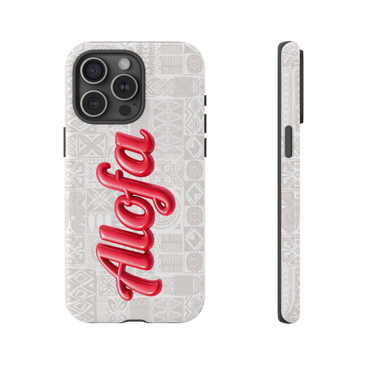 Tough Phone Case Alofa design featuring Koko Samoa pattern, durable protective cover for smartphones in AU, NZ, and USA.