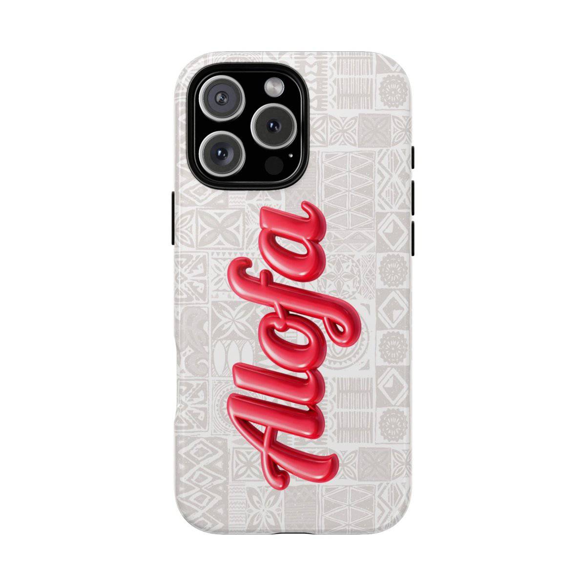 Tough Phone Case Alofa with Koko Samoa design for AU, NZ, and US, featuring durable protection and vibrant Polynesian artwork.