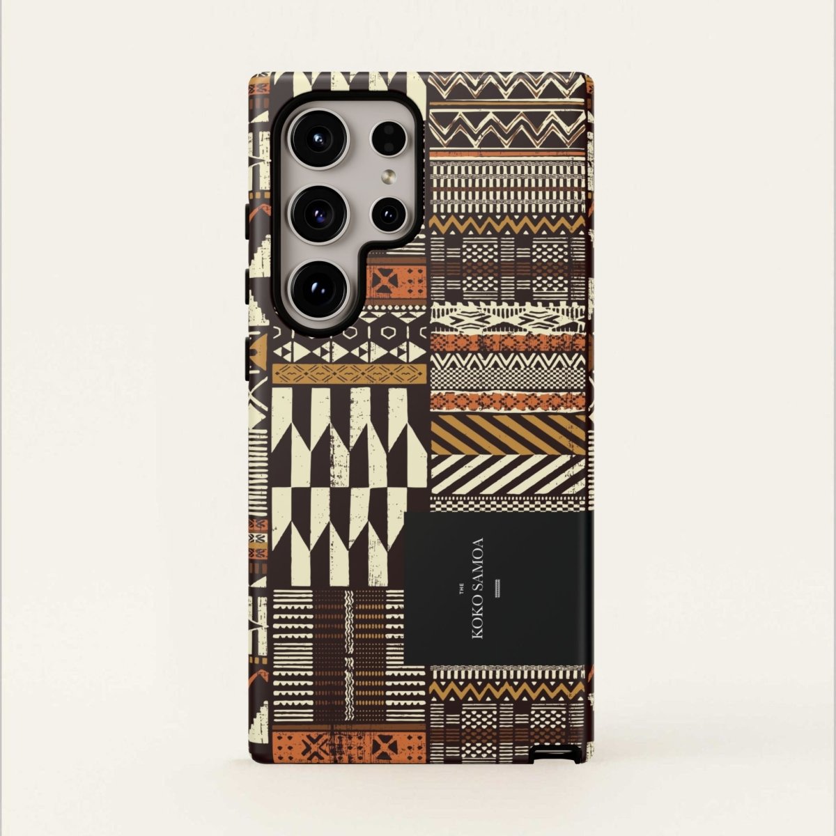 Glossy Tough Phone Case with Apia Mosaic design for iPhone 17, featuring durable protection in vibrant mosaic artwork.