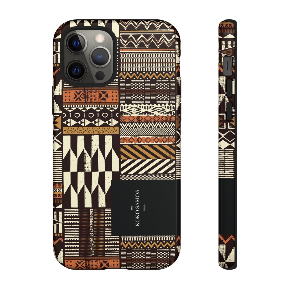 Glossy tough phone case for iPhone 17 featuring Apia Mosaic, offers durability and vibrant protection.