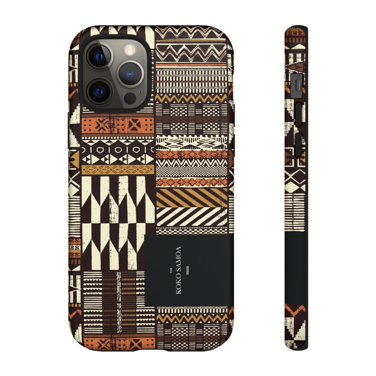 Glossy tough phone case for iPhone 17 with Apia Mosaic, featuring durable protection and vibrant mosaic pattern.