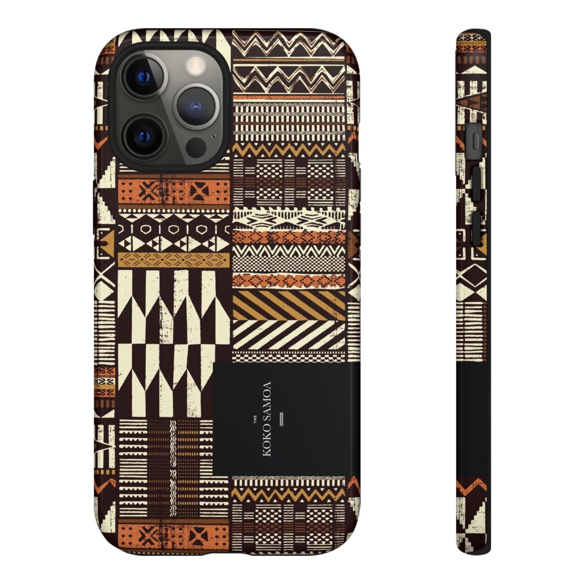 Glossy tough phone case for iPhone 17 with Apia Mosaic, featuring durable protection and vibrant mosaic pattern.