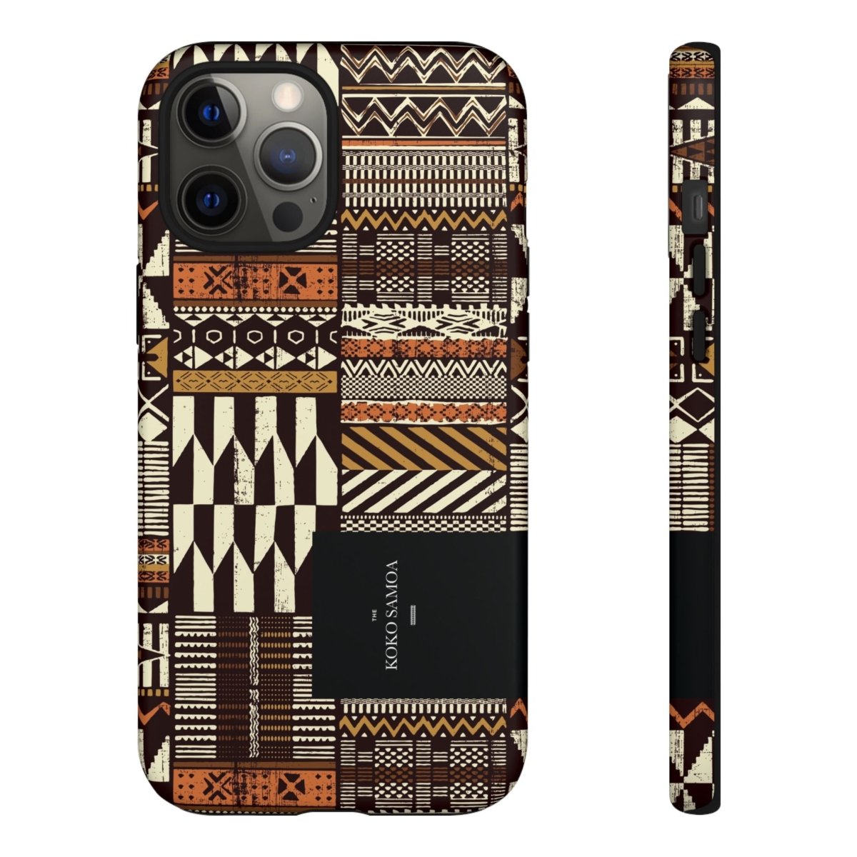 Glossy tough phone case for iPhone 17 with Apia Mosaic design, suited for AU, NZ, and USA markets.