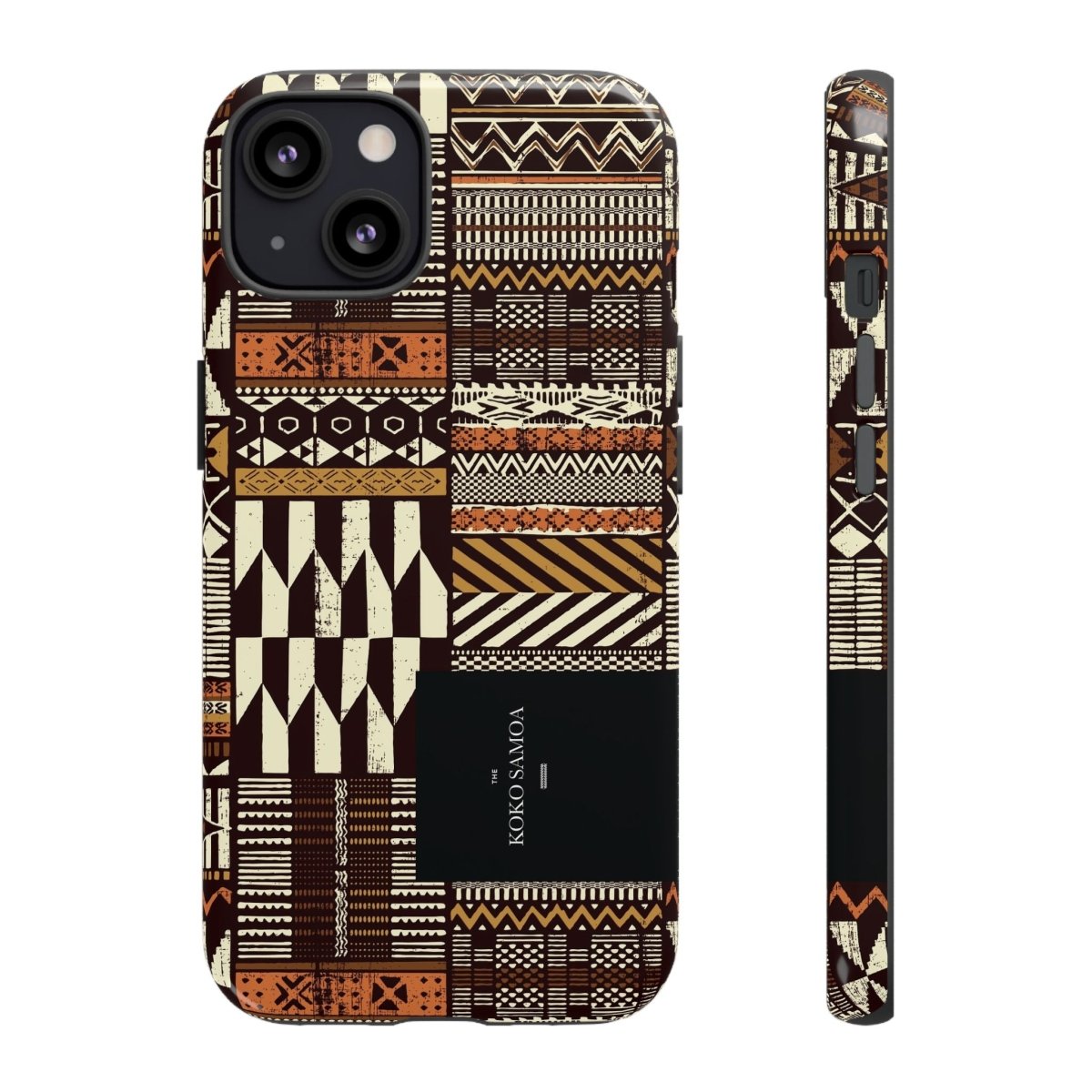 Glossy Tough Phone Case with Apia Mosaic design for iPhone 17, featuring vibrant mosaic artwork.