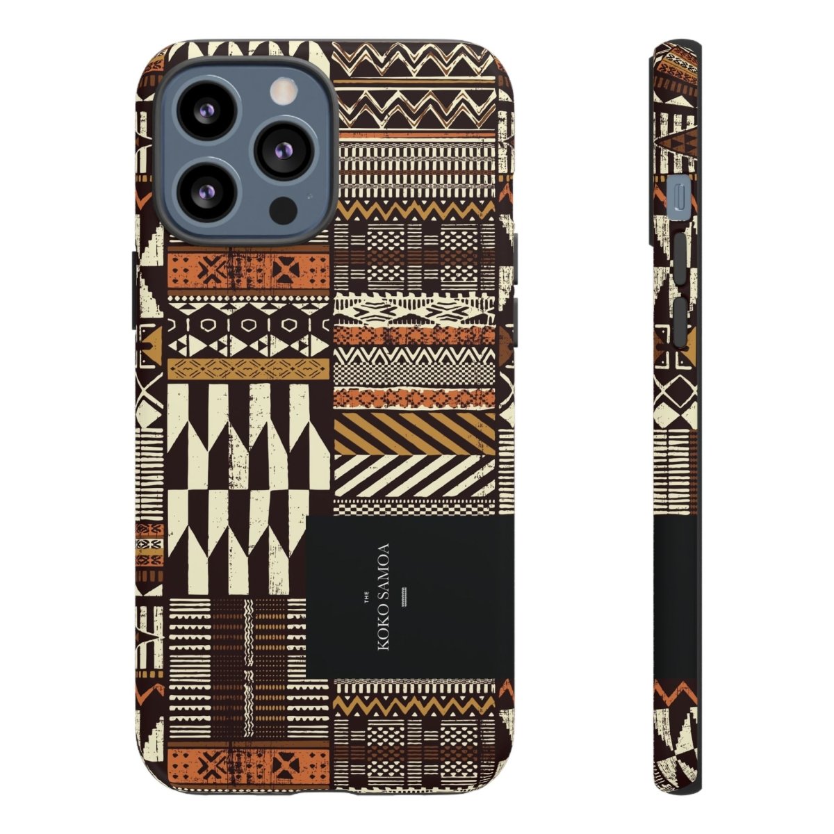 Glossy Tough Phone Case featuring Apia Mosaic design for iPhone 17, suitable for AU, NZ, and USA regions.