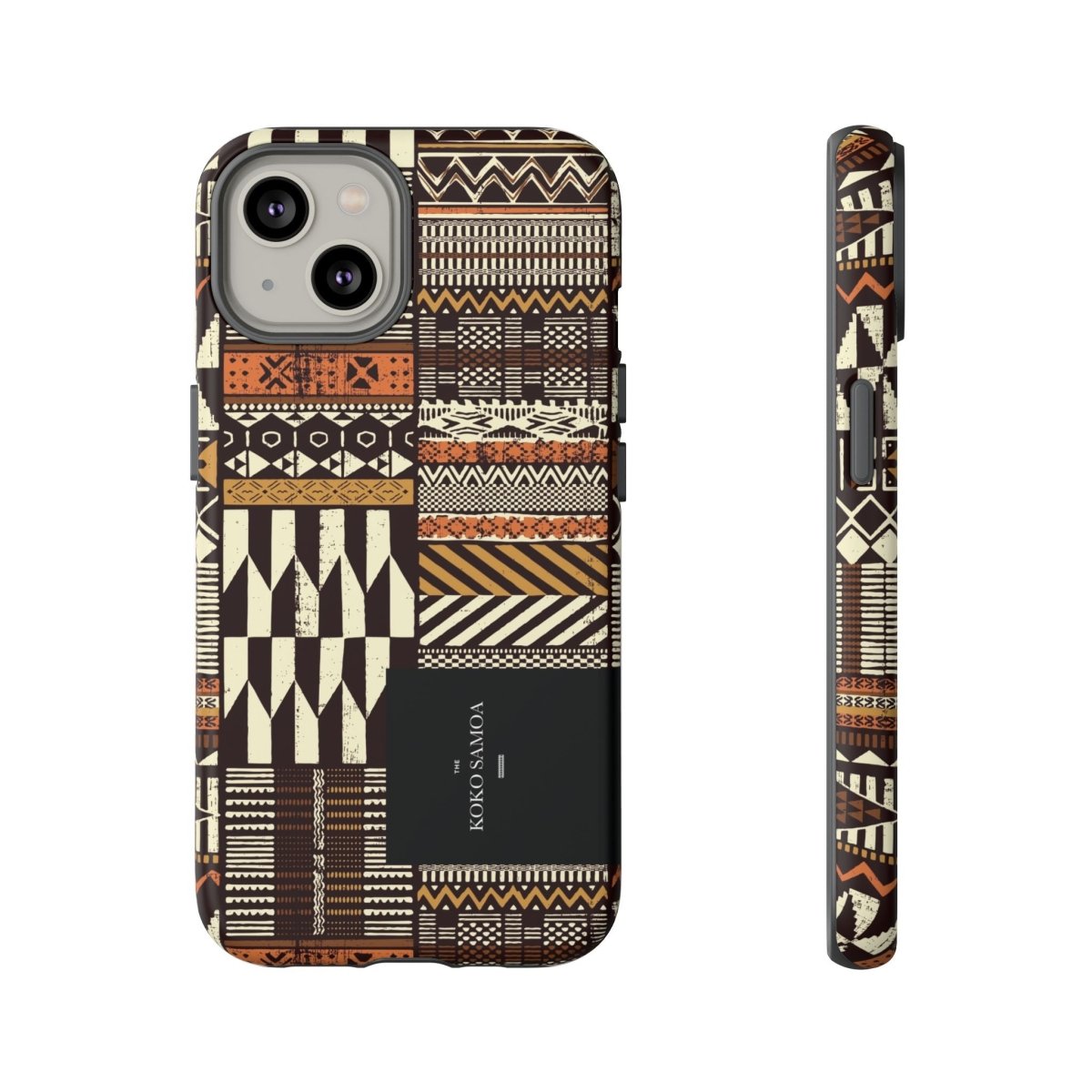 Glossy Tough Phone Case with Apia Mosaic design for iPhone 17, featuring durable protection for AU, NZ, and USA.