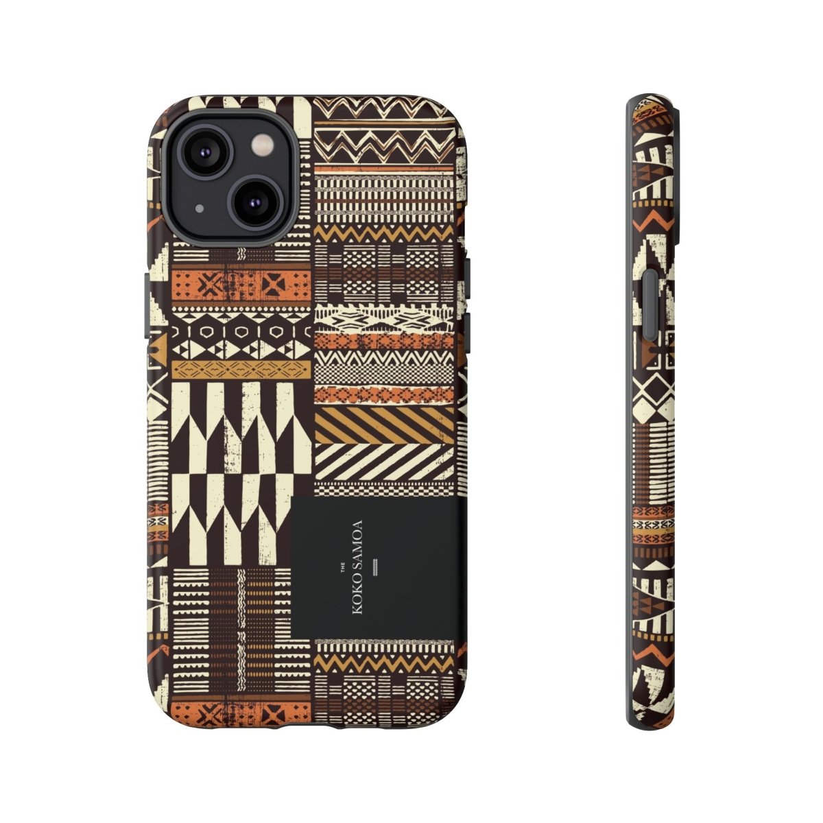 Glossy iPhone 17 tough phone case with Apia Mosaic design, featuring vibrant mosaic pattern and durable protection.