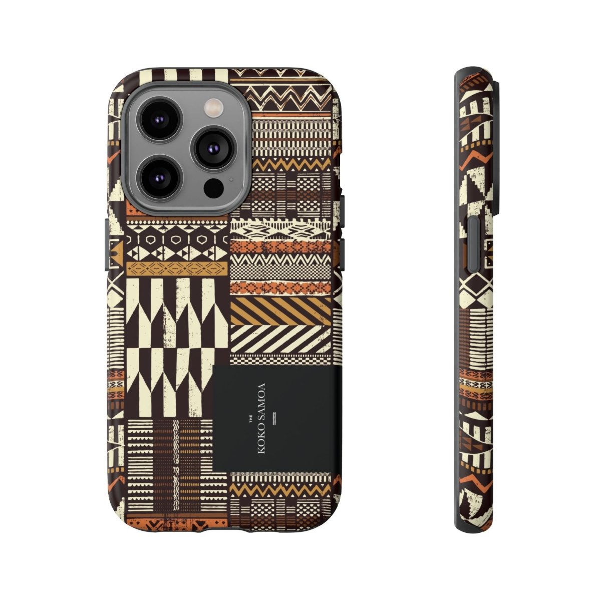 Glossy tough phone case with Apia Mosaic design for iPhone 17, durable protective cover for AU, NZ, and USA.