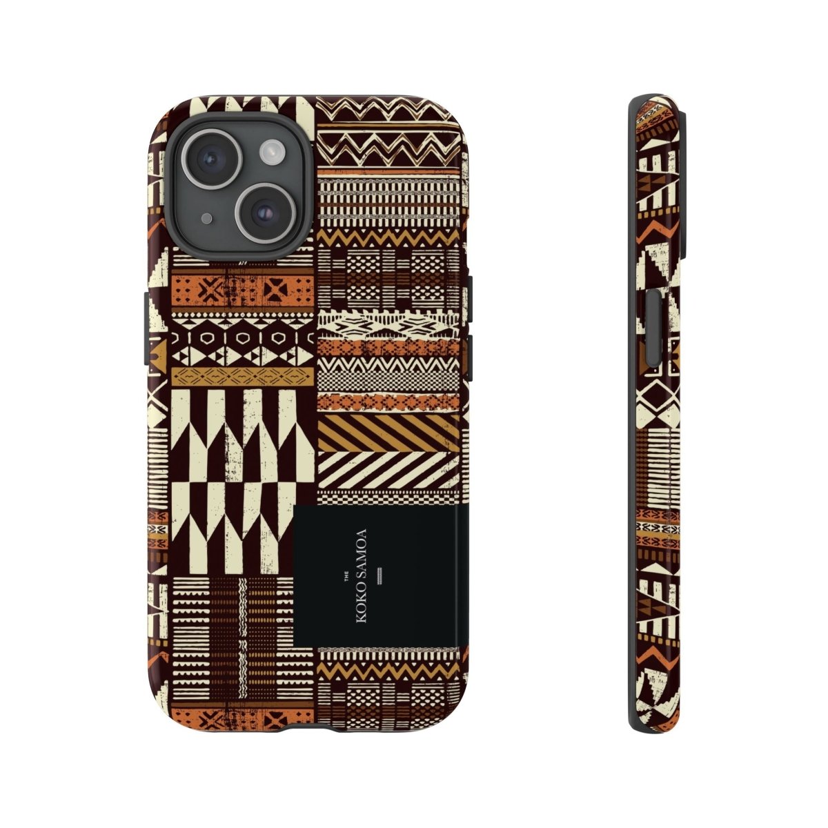 Glossy Tough Phone Case with Apia Mosaic design for iPhone 17, ideal for AU, NZ, and USA markets.