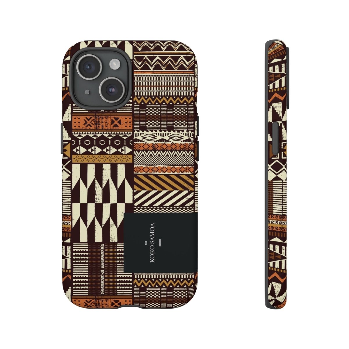 Glossy tough phone case for iPhone 17 with Apia Mosaic design, featuring durable protection and vibrant mosaic pattern.