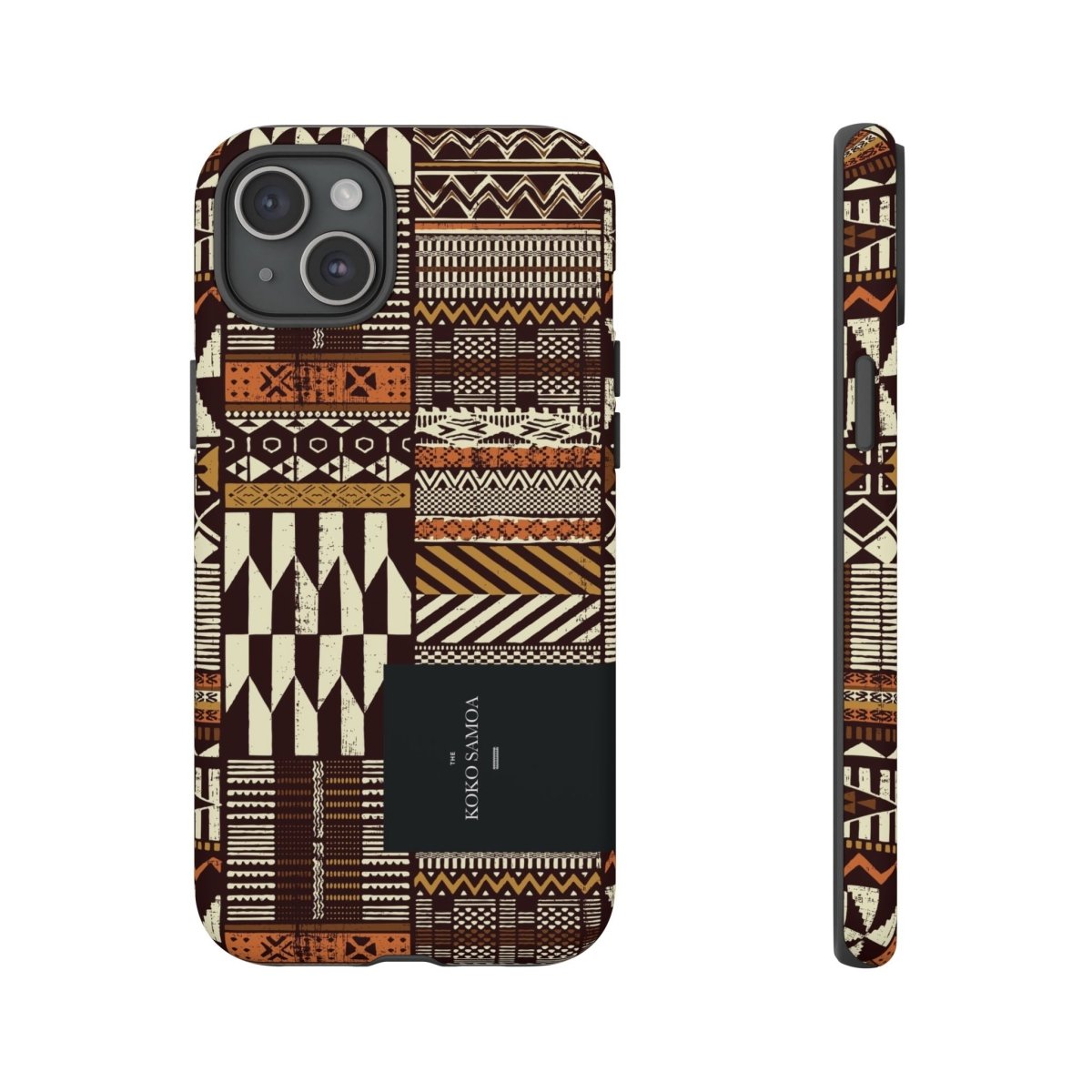 Glossy tough phone case for iPhone 17 with Apia Mosaic design, suitable for AU, NZ, and USA markets.
