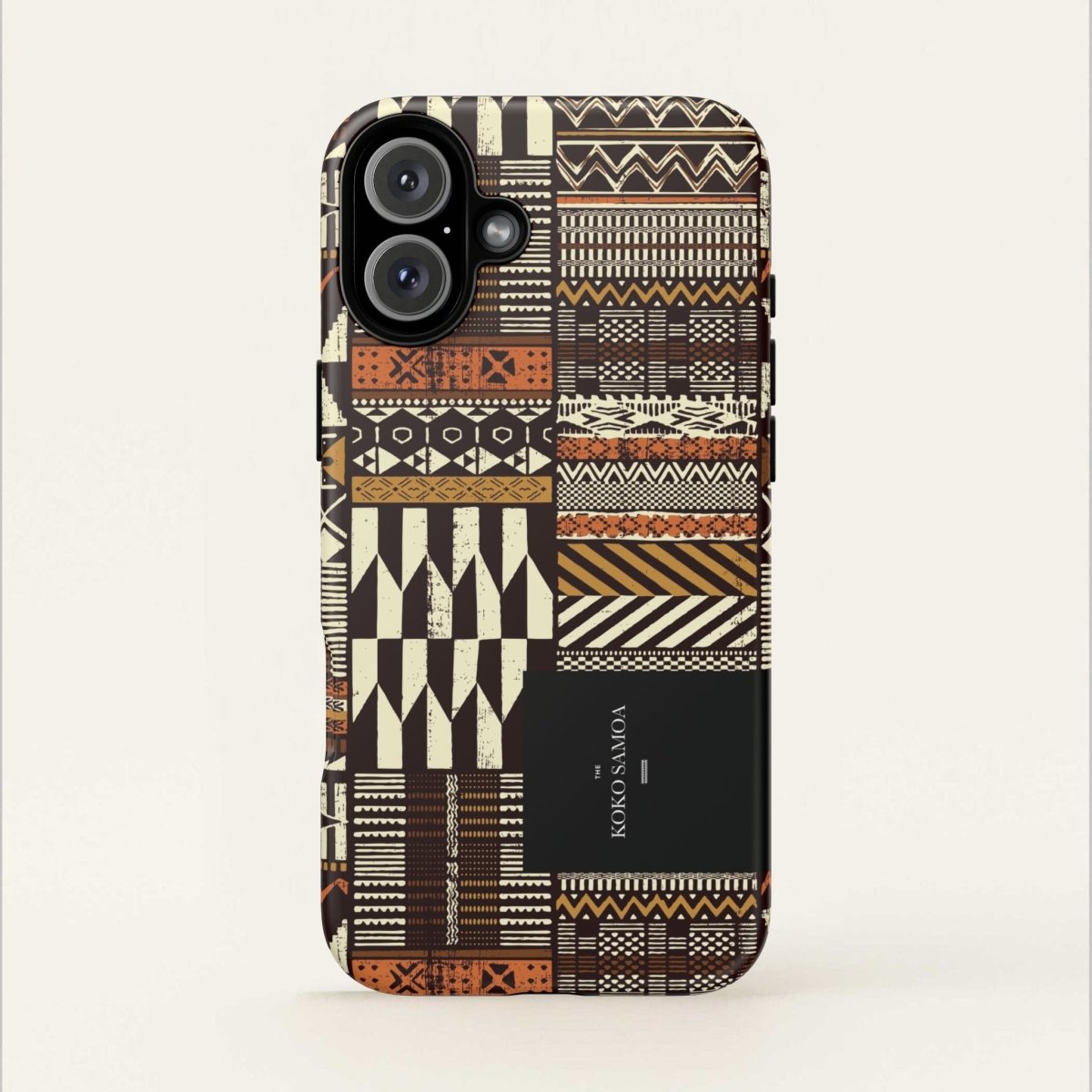 Glossy tough phone case for iPhone 17 featuring Apia Mosaic design, designed for AU, NZ, and USA.
