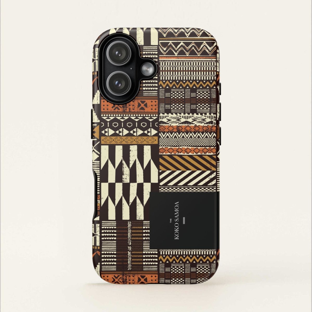 Glossy tough phone case for iPhone 17 with Apia Mosaic design, offering durable protection for AU, NZ, and USA.