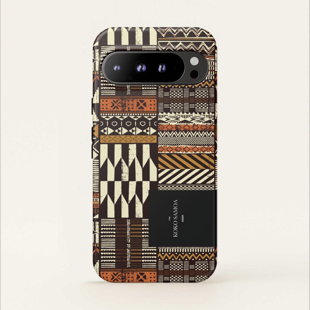 Glossy Tough Phone Case for iPhone 17 with Apia Mosaic design by Printify, featuring a durable protective cover.