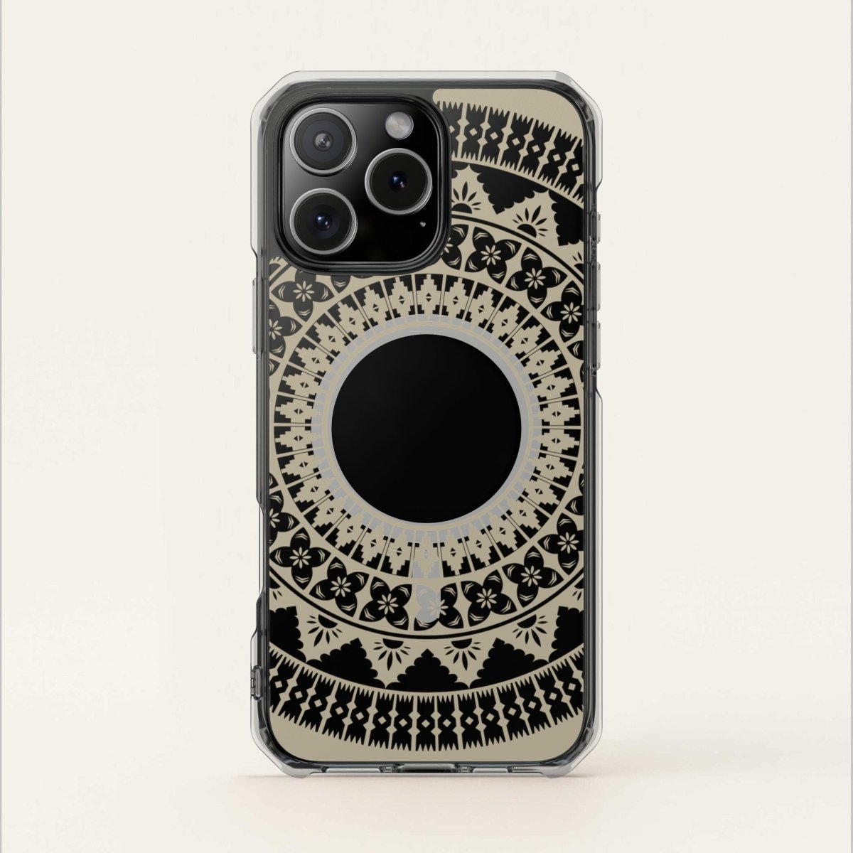 MagSafe iPhone clear case with Fiji Reversed design, compatible with iPhone 16, showcasing a transparent protective cover.