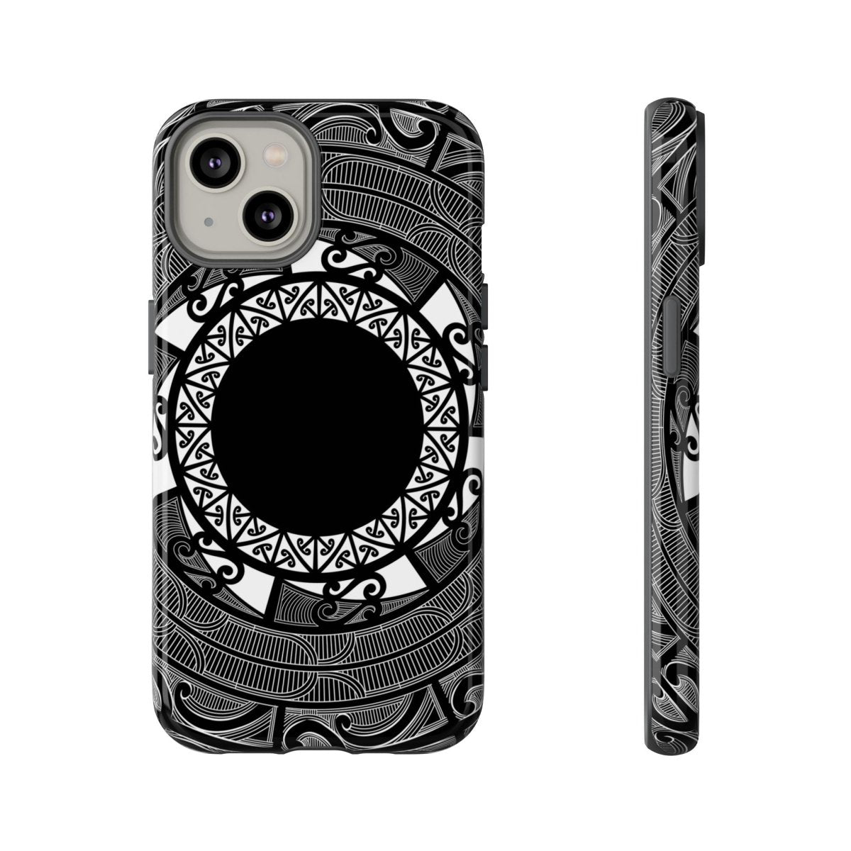 Māori tough phone case featuring traditional design, fits smartphones, durable and protective for AU, NZ, and USA models.