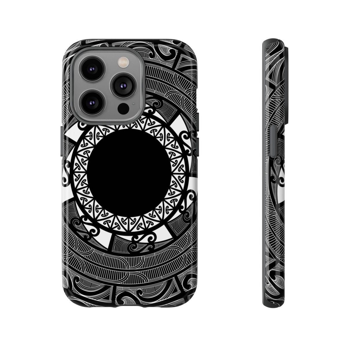 Māori Tough Phone Case for AU, NZ, and USA, featuring traditional Māori design on durable protective cover.