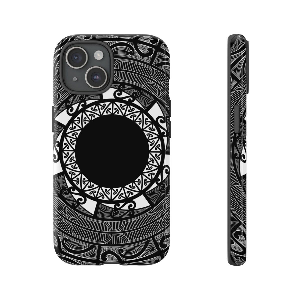 Māori-themed tough phone case for AU, NZ, and US with traditional Polynesian designs on durable protective cover.