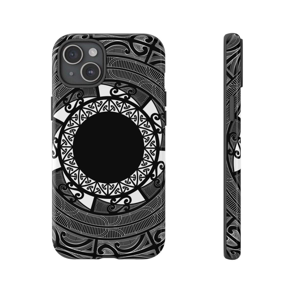 Tough Phone Case featuring Māori design, durable protective cover for smartphones with indigenous Maori artwork.