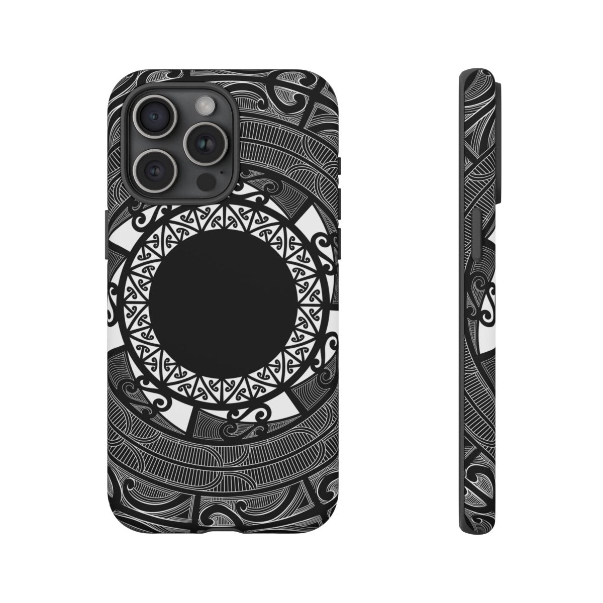 Māori tough phone case for AU/NZ/USA, featuring traditional Māori design, durable protective cover for smartphones.