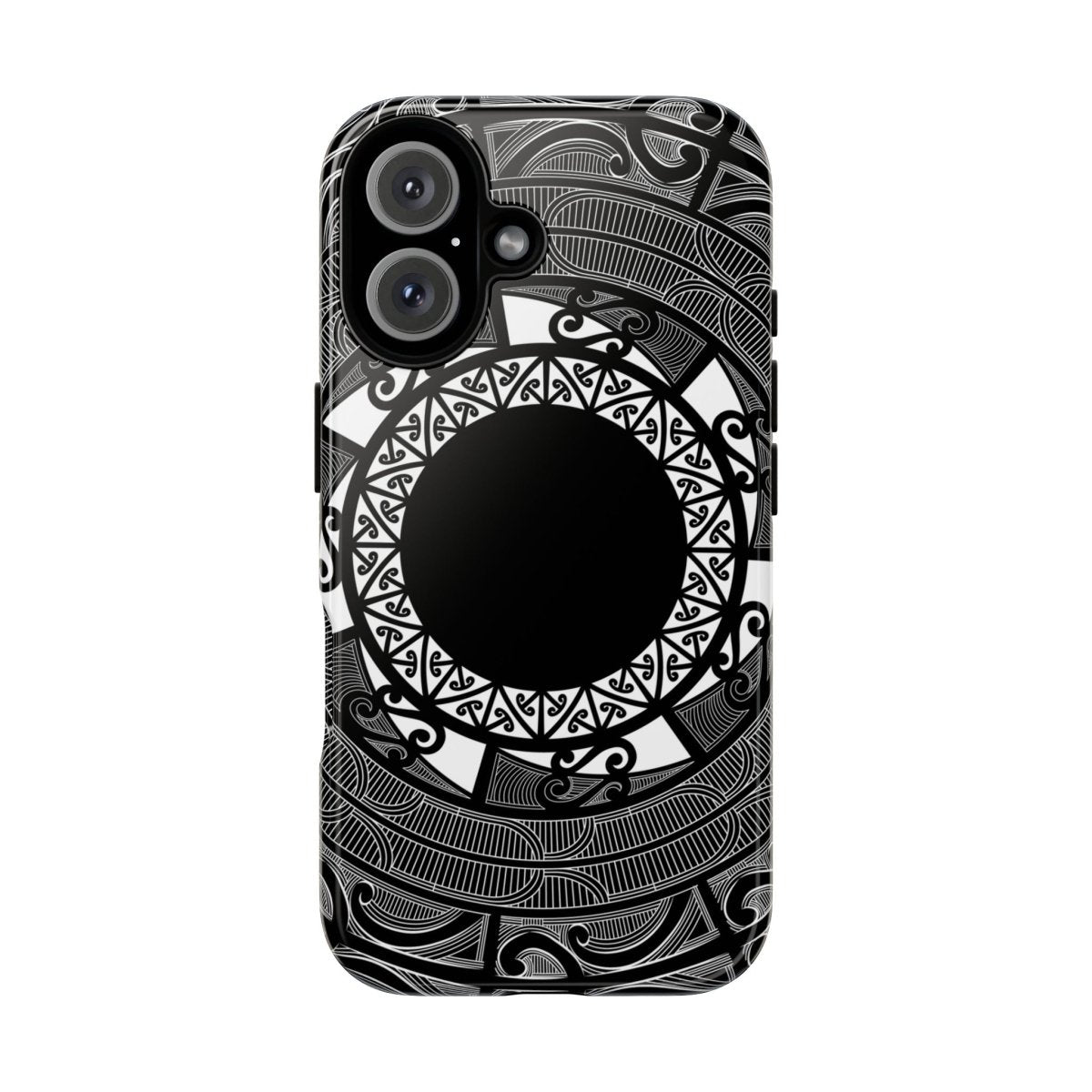 Tough phone case with Māori design, featuring Koko Samoa artwork, for durable protection in AU, NZ, and USA models.