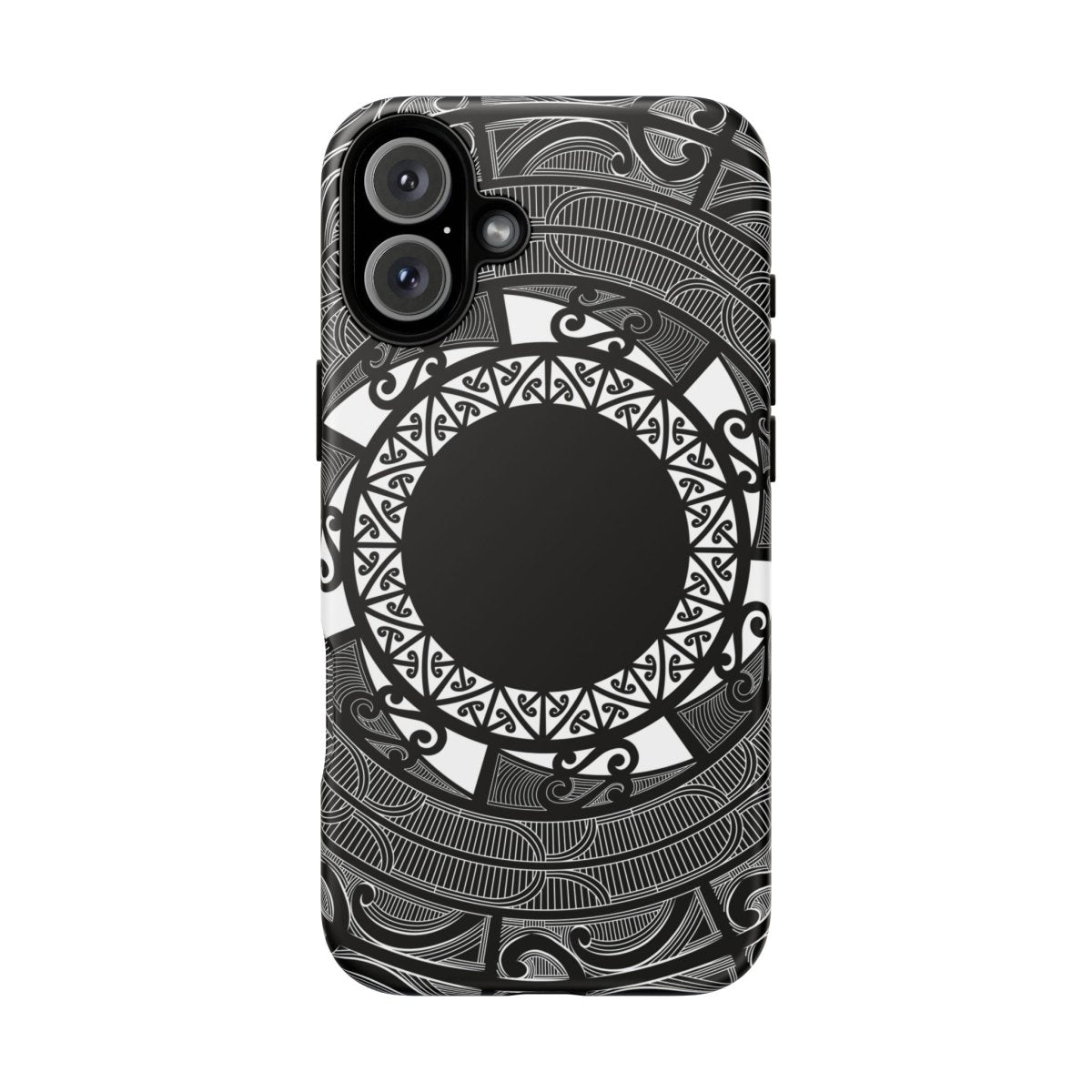 Tough Phone Case with Māori Koko Samoa design, durable protective cover for smartphones in AU, NZ, and USA.