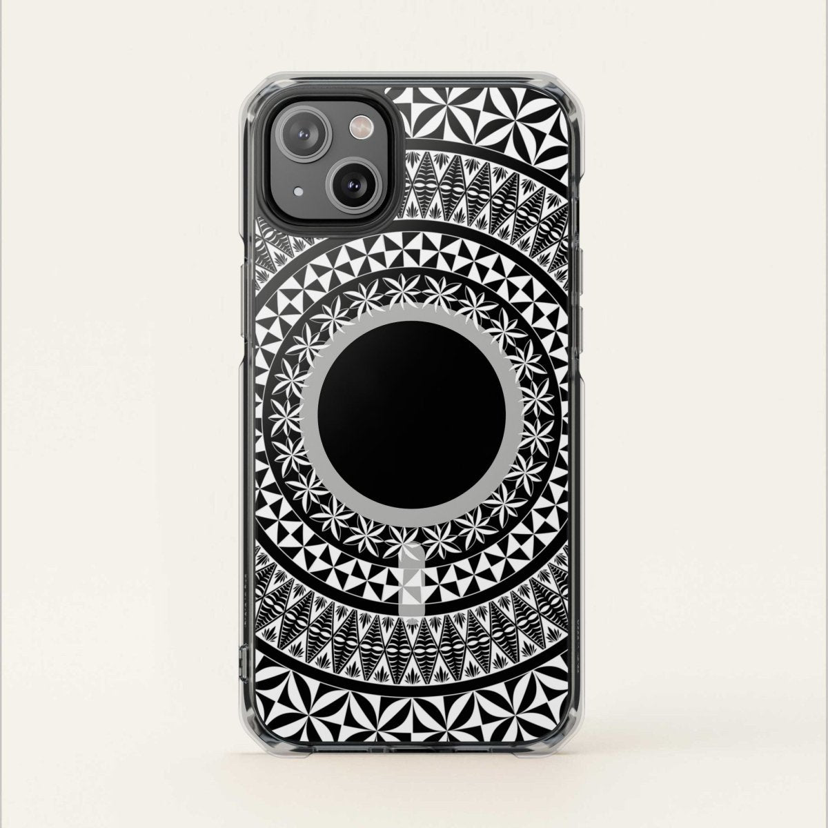 MagSafe clear case for iPhone 16, featuring Tongan design, transparent protective cover, compatible with AU, NZ, and USA.