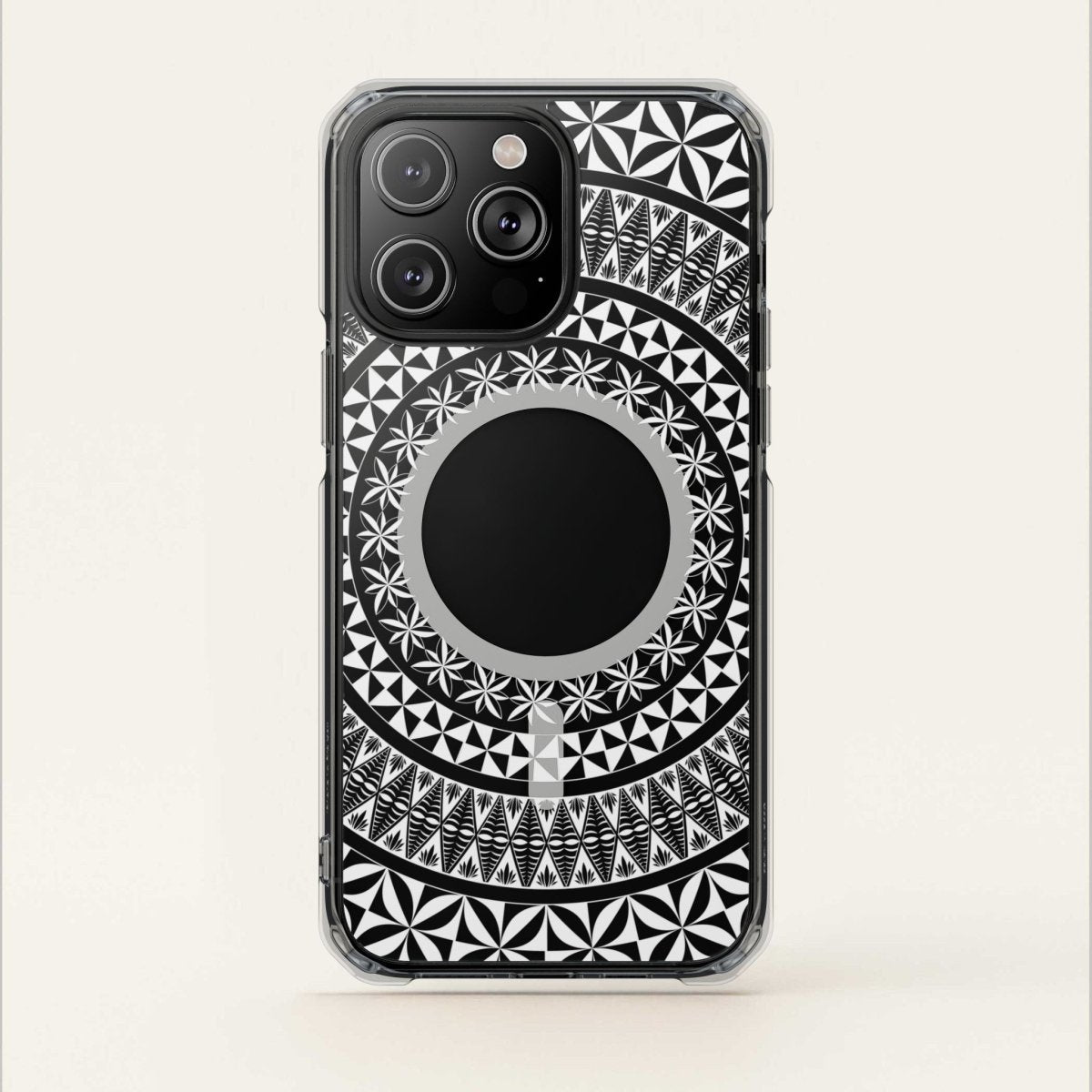 MagSafe clear case for iPhone 16, featuring Tongan design, transparent protective cover, compatible with AU, NZ, and USA.