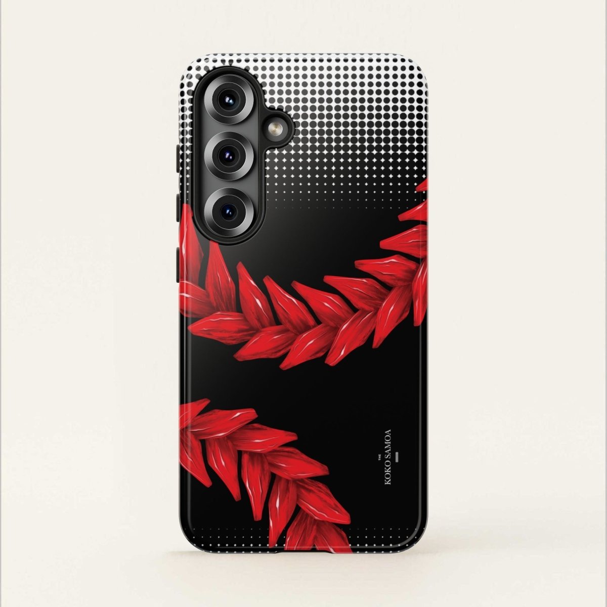 WOYC Tough Phone Case Ula Fala design for AU/NZ/USA, durable protective cover for smartphones with vibrant Polynesian artwork.