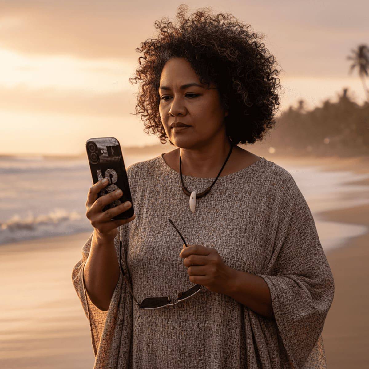 WOYC tough phone case 685 in Koko Samoa design, showcasing durable protection for smartphones.