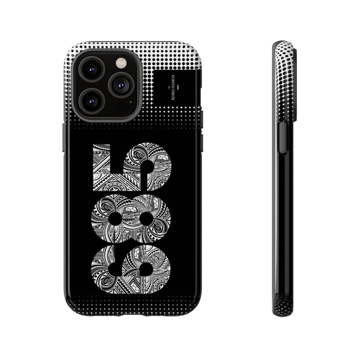 WOYC tough phone case 685 in Koko Samoa design, showing durable protection for mobile devices.