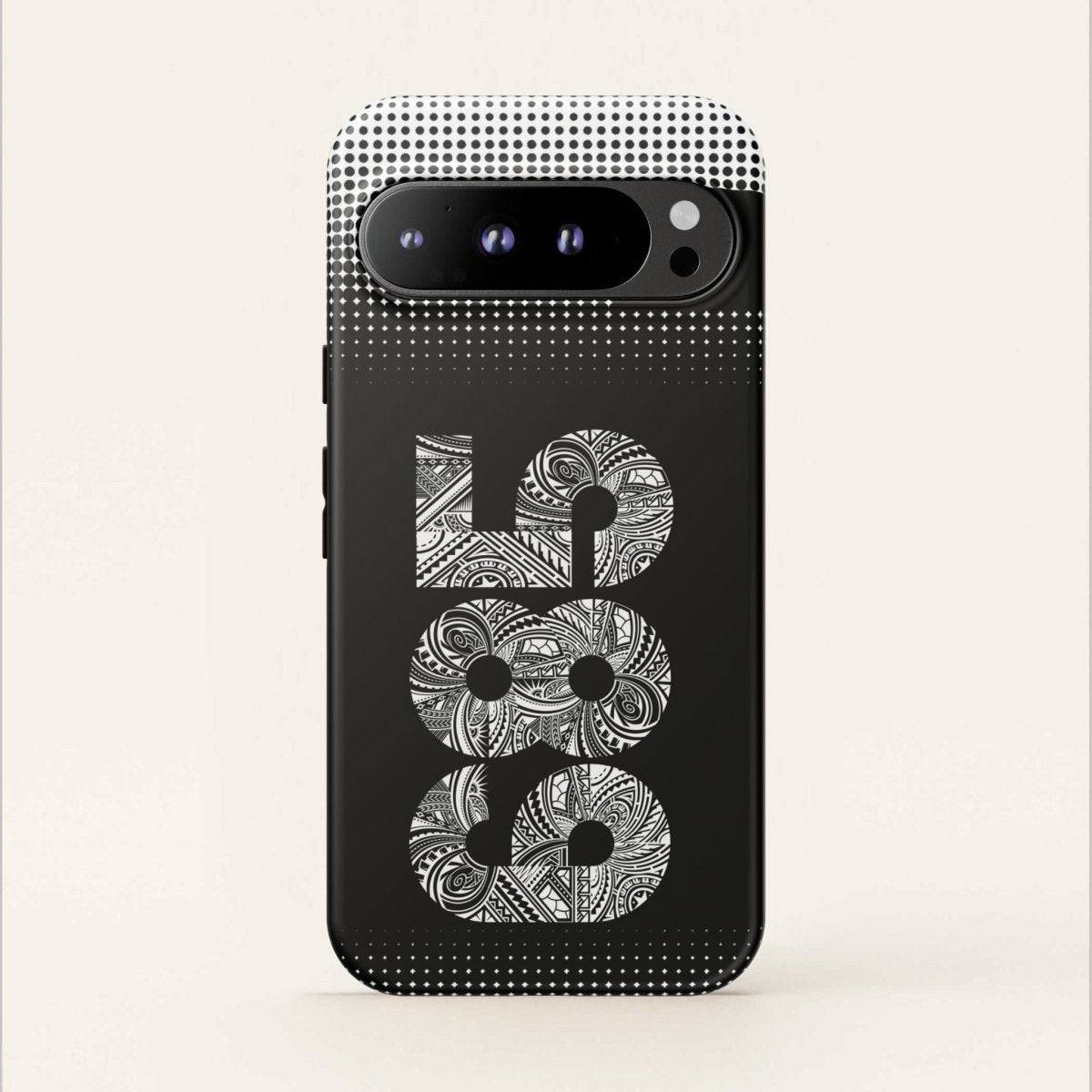 WOYC tough phone case model 685 for AU/NZ/USA, showcasing durable design and vibrant Koko Samoa pattern.