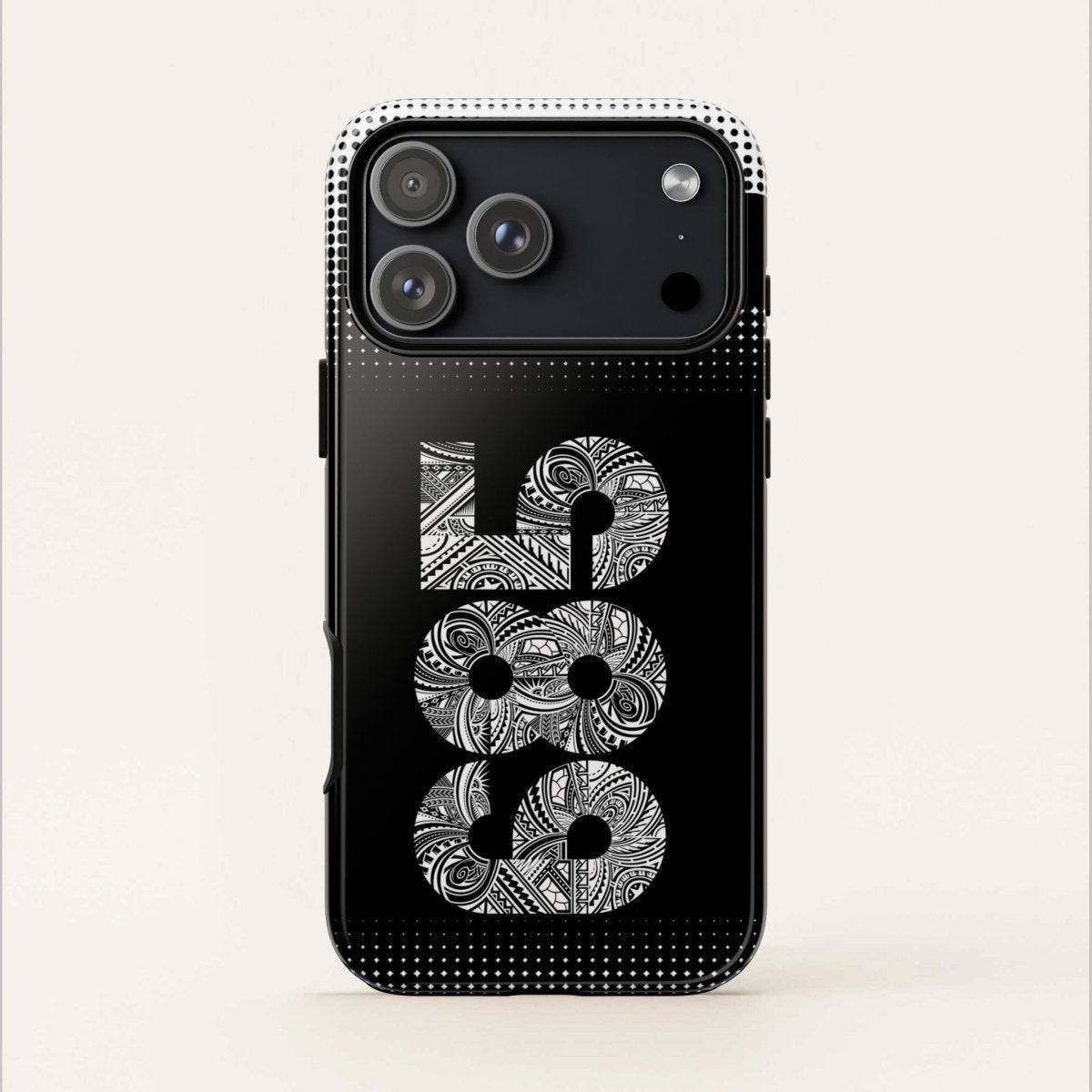 WOYC tough phone case 685 for AU/NZ/USA featuring a durable design and vibrant Koko Samoa pattern.