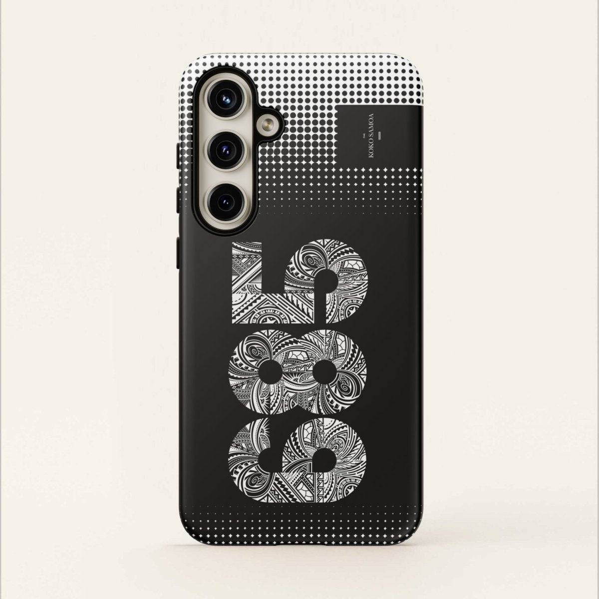 WOYC tough phone case 685 in colorful Koko Samoa design, showcasing durability and style for AU/NZ/USA devices.