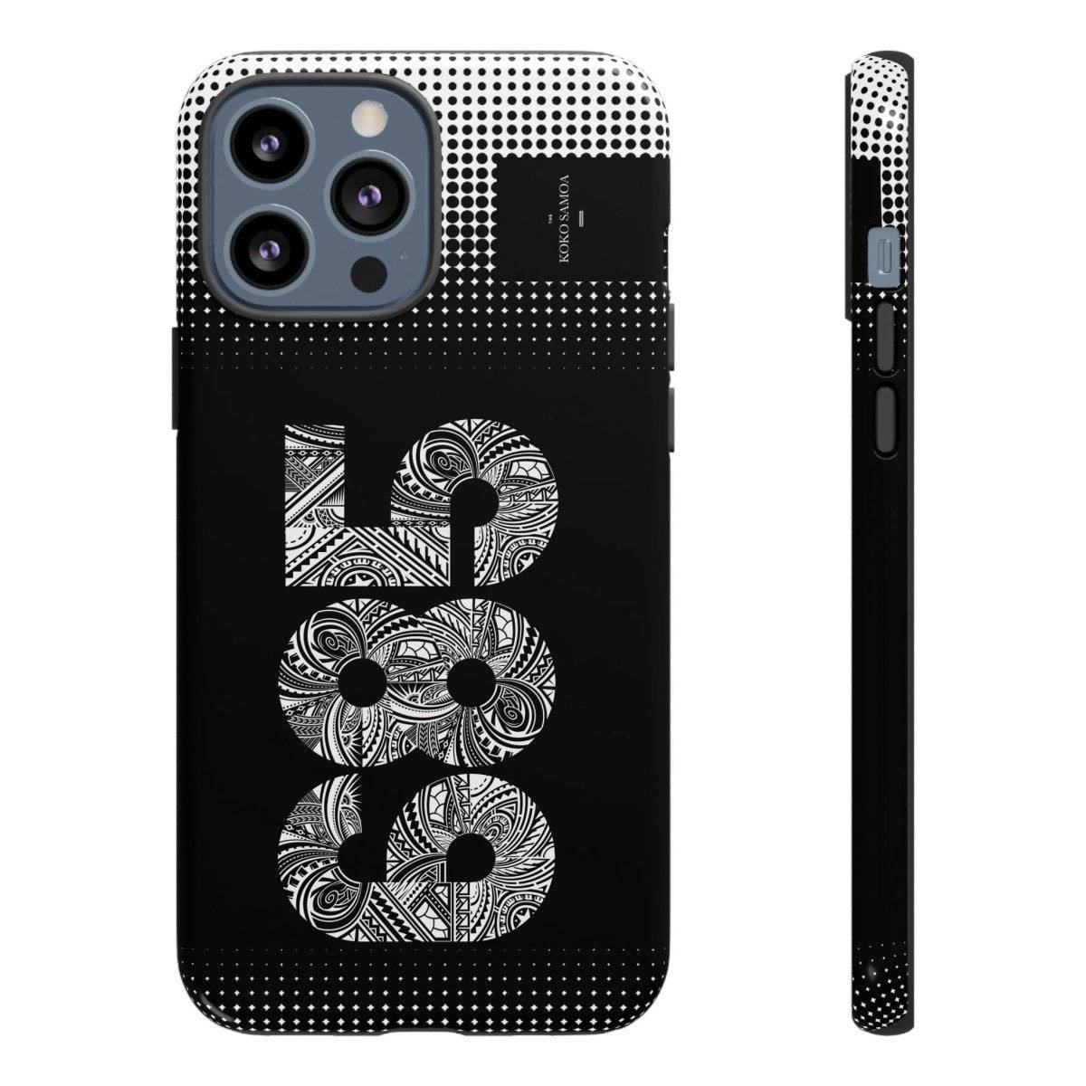 WOYC tough phone case 685 in AU/NZ/USA design featuring a durable exterior and vibrant Koko Samoa pattern.