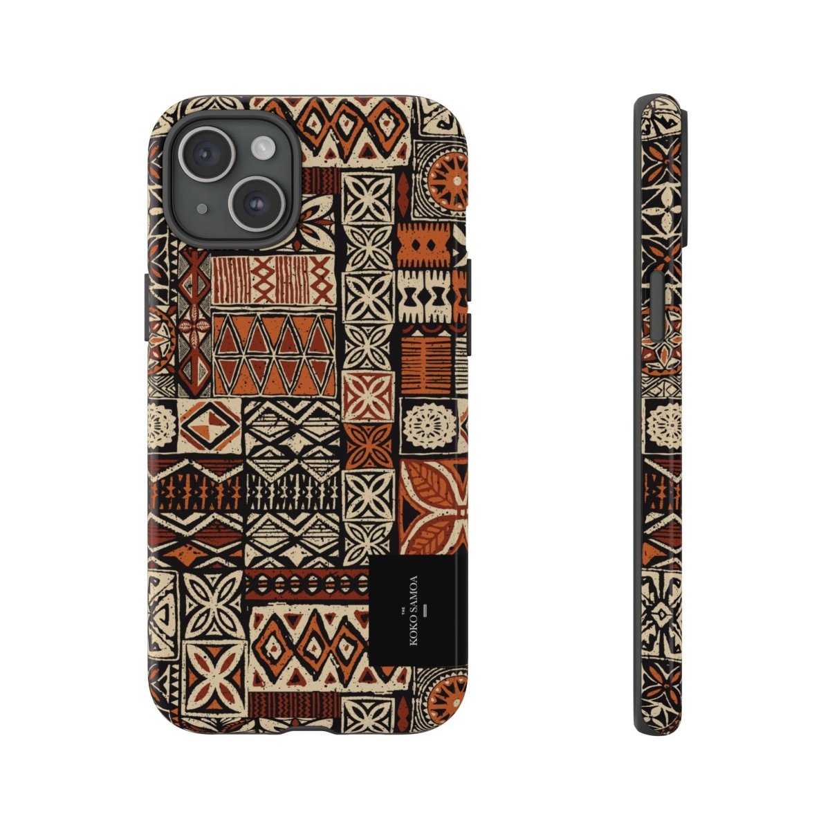 WOYC Tough Phone Case Elei design for AU/NZ/USA, featuring vibrant Samoa-inspired artwork on durable protective case.