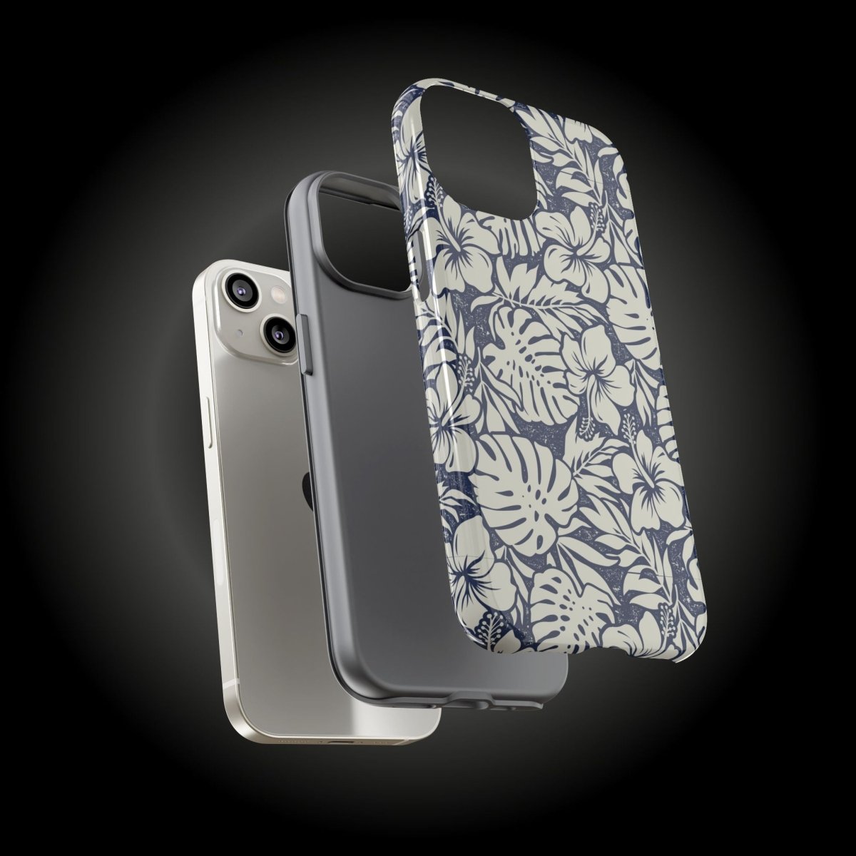 Printify Tough Phone Case with Falefa Breeze design, featuring vibrant tropical artwork on durable protective cover.