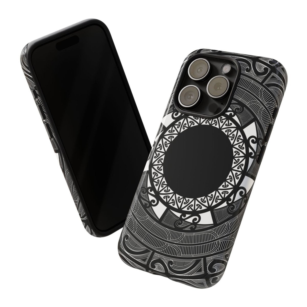 WOYC Tough Phone Case with Māori design featuring Koko Samoa motifs, compatible with AU, NZ, and USA models.