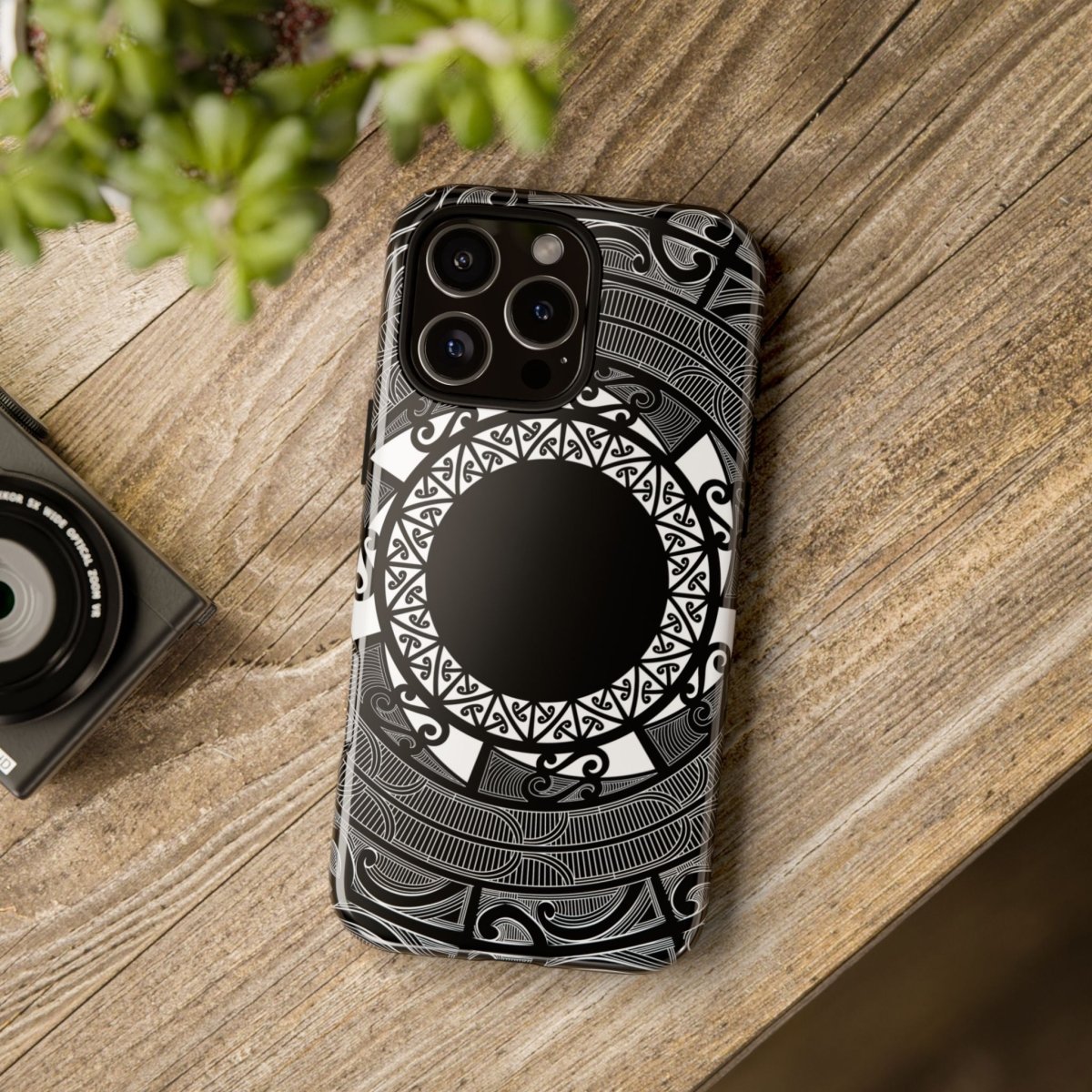 WOYC tough Māori phone case with traditional Māori patterns for AU, NZ, and US models, made of durable material.